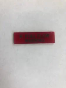 PLACARD Piper R. Fuel Flow Warning